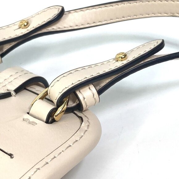 FENDI Cream Leather Zucca Shoulder Bag - Picture 8 of 14